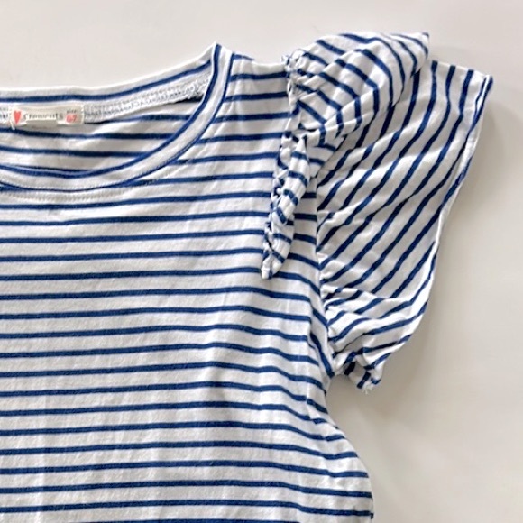 Girls J. Crew Crewcuts Striped Shorts Sleeve Tee - Picture 2 of 5